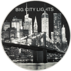 2022 1 oz Big City Lights - New York High Relief Proof Silver Coin