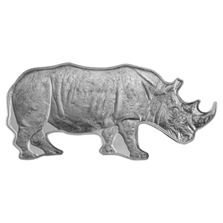 2022 1 oz Rhino Silver Coin - Animals of Africa