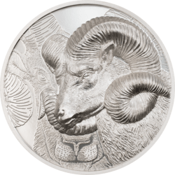 2022 3 oz Magnificent Argali Ultra High Relief Proof Silver Coin
