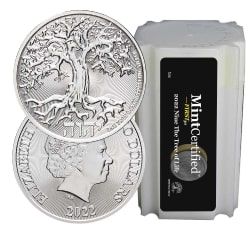 2022 Tree of Life Silver Coin Tube - MintCertified FIRST30