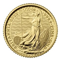 2022 1/10 oz Gold Britannia Coin - Lowest Price Guarantee