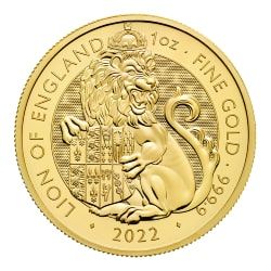 2022 1 oz Tudor Beasts Lion of England Gold Coin