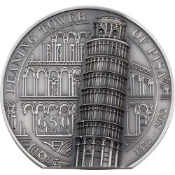 2022 5 oz Leaning Tower of Pisa Antique Silver Coin | Cook Islands