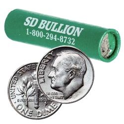 $5 Face Roll - 90% US Silver Roosevelt Dimes