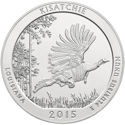 2015 Kisatchie 5 oz Burnished Silver Coin - America The Beautiful