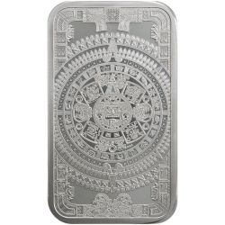5 oz Aztec Calendar Silver Bar