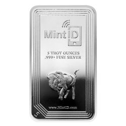 5 oz MintID Buffalo Silver Bar (AES-128 Encrypted)