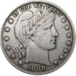 Barber Half Dollar - 1892-1915 - Fine - (90% Silver)