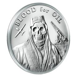 2017 Silver Shield Blood for Oil MiniMintage 1 oz Silver Round