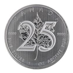 2013 Silver Canadian Maple Leaf – 25th Anniversary