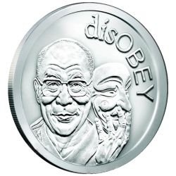 2017 Silver Shield Dalai Lama MiniMintage 1 oz Silver Round - disOBEY Series