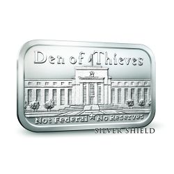 Den of Thieves | Federal Reserve | 1 oz .999 Silver Bar | Silver Shield