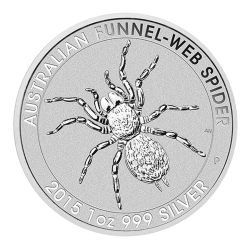 2015 Australian Silver Funnel-Web Spider 1 oz BU - Perth Mint