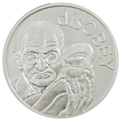2017 Silver Shield Gandhi MiniMintage 1 oz Silver Round - disOBEY Series