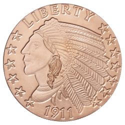 Incuse Indian 1 oz Copper Round - Osborne Mint