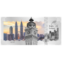 2017 Cook Islands 5 Gram Silver Banknote (Kuala Lumpur Skyline Dollar)