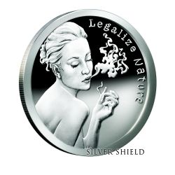 2015 Silver Shield Legalize Nature 1 oz Silver - Proof in Collector's Box