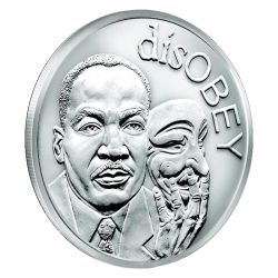 2017 Silver Shield Martin Luther King Jr. MiniMintage 1 oz Silver Round - disOBEY Series