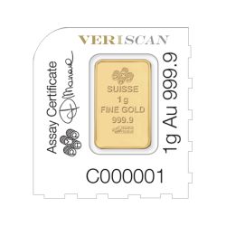 1 Gram Pamp Suisse Gold Bar