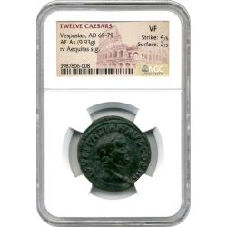Twelve Caesars Vespasian AE As AD 69-79 - NGC VF