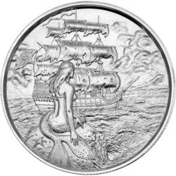 2 oz Silver Siren Privateer Ultra High Relief Silver Round