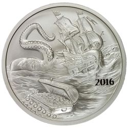 Silverbug Island Kraken Silver Round BU 1 oz