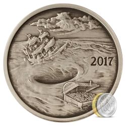 Silverbug Island Whirlpool 1 oz Silver Proof Antiqued Finish - Mintage of 2,000