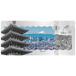 2017 Cook Islands 5 Gram Silver Banknote (Tokyo Skyline Dollar)