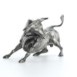 Troy the Bull 8 oz Sterling Silver Statue
