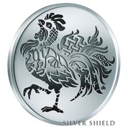 2017 Silver Shield Year Of The Rooster V2 MicroMintage Proof 1 oz