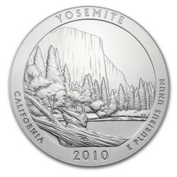 2010 5 oz Silver ATB - Yosemite National Park America The Beautiful