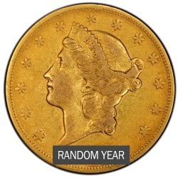 $20 US Mint Liberty Head Double Eagle Gold Coin (Cleaned/Jewelry Grade)