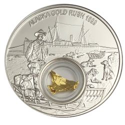 2018 Alaska Gold Rush Proof Silver Coin 1 oz