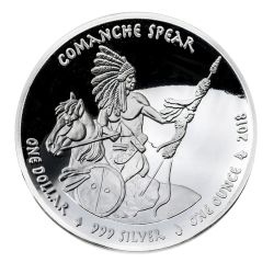2018 Comanche Spear Proof Silver Coin 1 oz