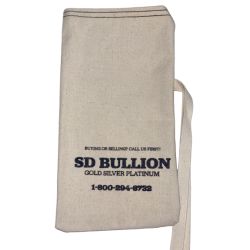 Empty SD Bullion 90% Silver Canvas Bag - $100 Face