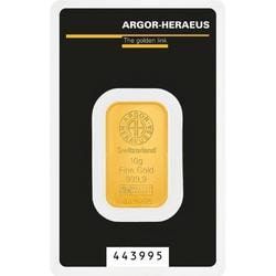 10 gram Argor-Heraeus Kinebar Gold Bar