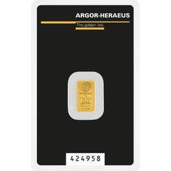 1 gram Argor-Heraeus Kinebar Gold Bar