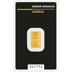 2 gram Argor-Heraeus Kinebar Gold Bar