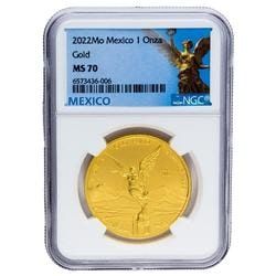 2022 1 oz NGC MS-70 Mexican Gold Libertad Coin