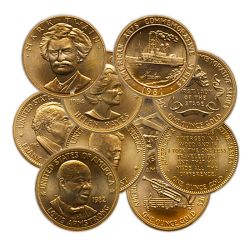 1 oz US Commemorative Arts Gold Medal (Random Design)