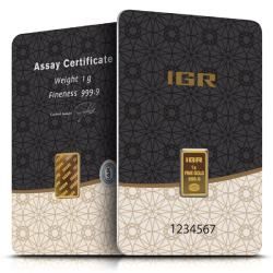1 Gram Istanbul Gold Refinery Gold Bar - In Assay