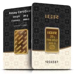 20 Gram Istanbul Gold Refinery Gold Bar - In Assay