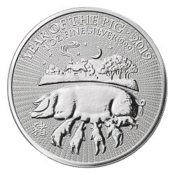 2019 British Mint Lunar Year of the Pig Silver Coin 1 oz