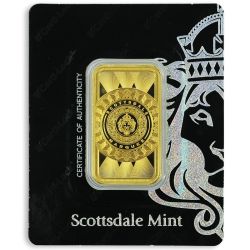 1 oz Scottsdale Mint Marquee Gold Bar - in Certi-Lock