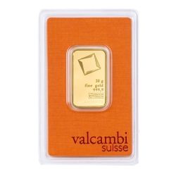 Valcambi 20 Gram Gold Bar In Certicard