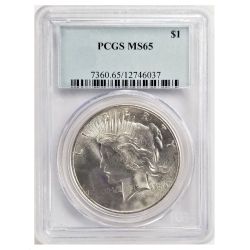 Pre-1935 PCGS MS-65 Peace Silver Dollar - Random Year