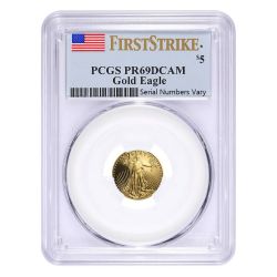 1/10 oz PCGS PF-69 American Gold Eagle Proof Coin - Random Year