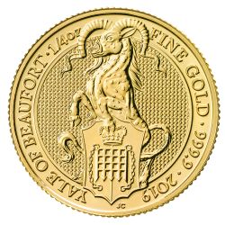 2019 1/4 oz Queen's Beasts The Yale of Beaufort Gold Coin