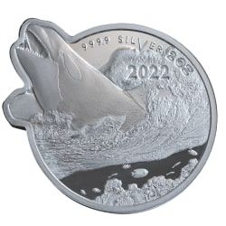 2022 2 oz Killer Whale Silver Coin | Ocean Predator Series