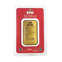 1 oz Republic Metals Gold Bar .9999 Fine in Assay Card